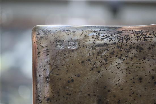 A modern silver cigarette box, by Cooper Brothers & Sons, Sheffield, 1973, 15cm.